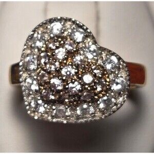 Hearts vintage sterling silver ring sz 8